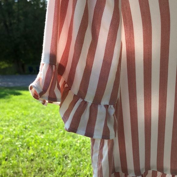 NWT MADEWELL Studio Ruffle Top - Cecilia Stripe XS - Picture 5 of 8
